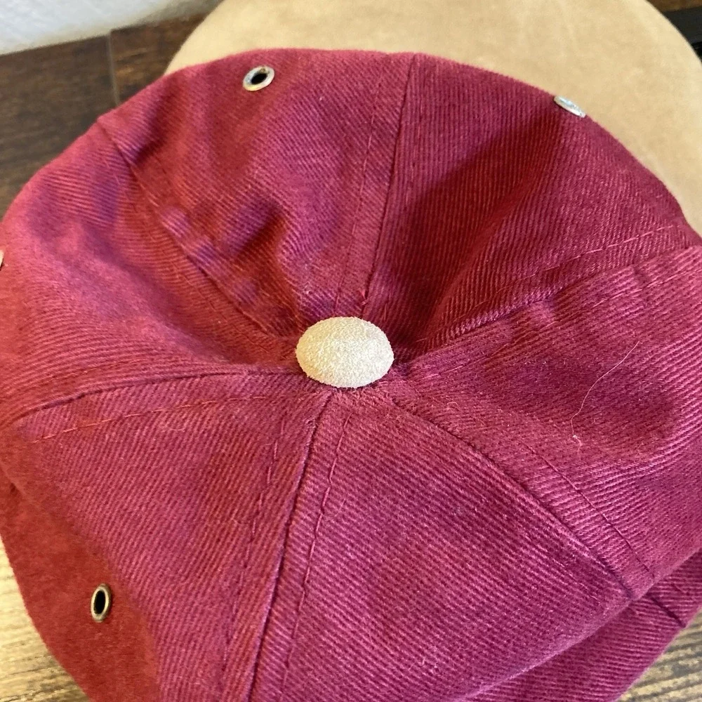 Oklahoma Sooners Vtg 1984 Kudzu Hat Strapback Suede Brim Velvety Feel Embroidery